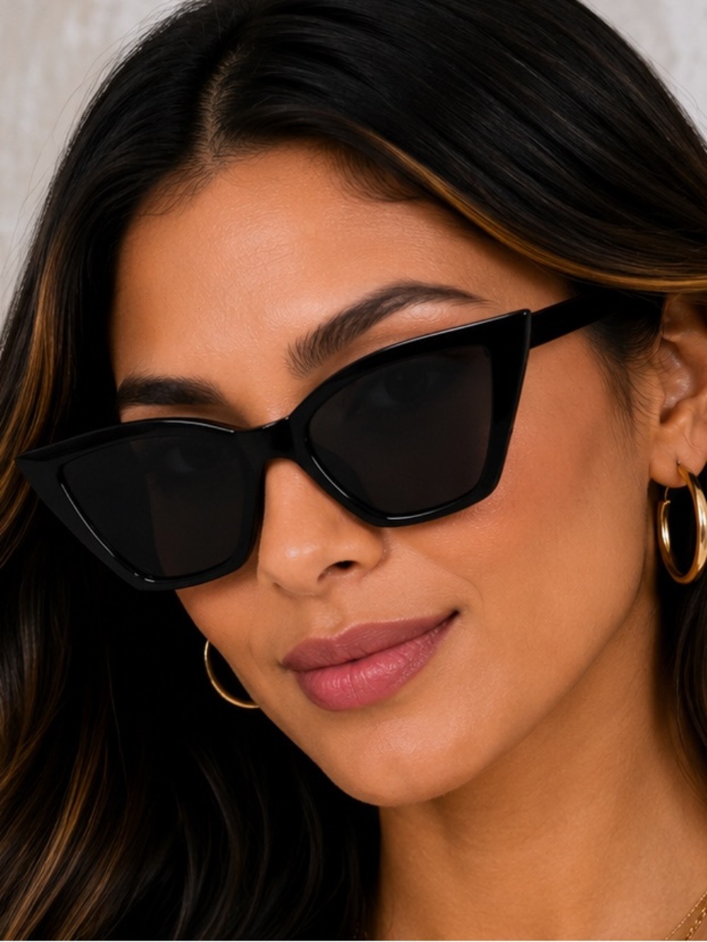 Classic Black Cat-Eye Sunglasses for Women